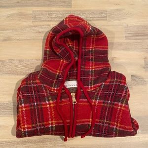 Plaid Flannel Zip Up Hoodie